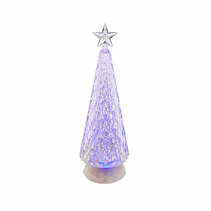 13.6" Battery Operated RGB Color Changing Christmas Tree With Water